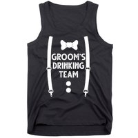 Grooms Drinking Team Funny Wedding Suit Tank Top