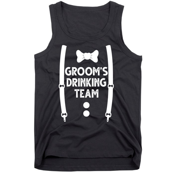 Grooms Drinking Team Funny Wedding Suit Tank Top