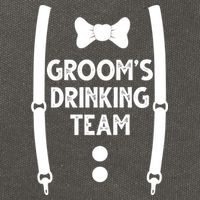 Grooms Drinking Team Funny Wedding Suit Cotton Canvas Backpack