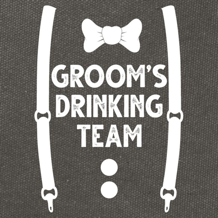 Grooms Drinking Team Funny Wedding Suit Cotton Canvas Backpack
