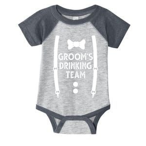 Grooms Drinking Team Funny Wedding Suit Infant Baby Jersey Bodysuit