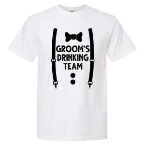 Grooms Drinking Team Funny Wedding Suit Garment-Dyed Heavyweight T-Shirt