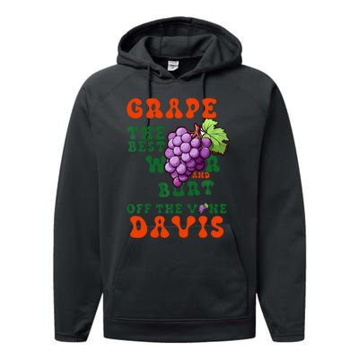 Grape Davis The Best Wr And Burt Off The Vine Performance Fleece Hoodie