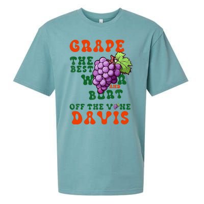 Grape Davis The Best Wr And Burt Off The Vine Sueded Cloud Jersey T-Shirt