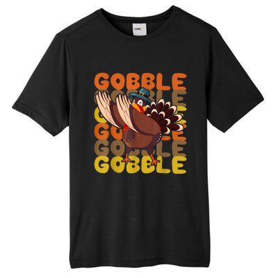 Gobble Dabbing Turkey Thanksgiving Day Pilgrim BoysShirtsShirt Tall Fusion ChromaSoft Performance T-Shirt