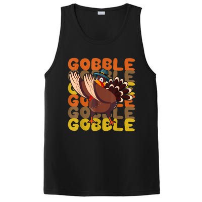 Gobble Dabbing Turkey Thanksgiving Day Pilgrim BoysShirtsShirt PosiCharge Competitor Tank