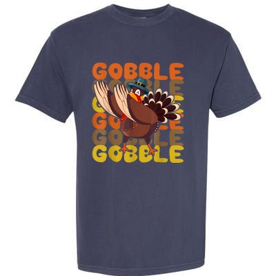 Gobble Dabbing Turkey Thanksgiving Day Pilgrim BoysShirtsShirt Garment-Dyed Heavyweight T-Shirt