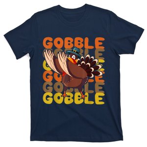 Gobble Dabbing Turkey Thanksgiving Day Pilgrim BoysShirtsShirt T-Shirt