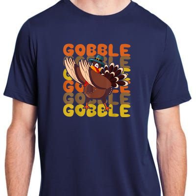 Gobble Dabbing Turkey Thanksgiving Day Pilgrim BoysShirtsShirt Adult ChromaSoft Performance T-Shirt