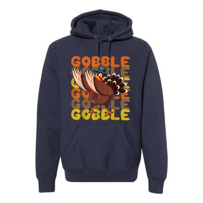 Gobble Dabbing Turkey Thanksgiving Day Pilgrim BoysShirtsShirt Premium Hoodie