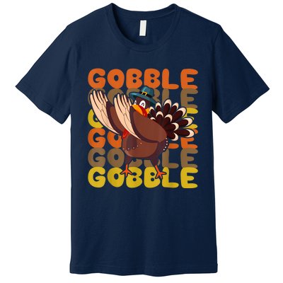 Gobble Dabbing Turkey Thanksgiving Day Pilgrim BoysShirtsShirt Premium T-Shirt