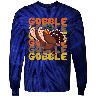 Gobble Dabbing Turkey Thanksgiving Day Pilgrim BoysShirtsShirt Tie-Dye Long Sleeve Shirt