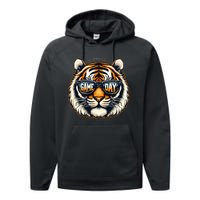 Game Day Thanksgiving Tiger Cool Touchdown American Football Performance Fleece Hoodie