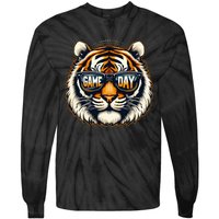 Game Day Thanksgiving Tiger Cool Touchdown American Football Tie-Dye Long Sleeve Shirt