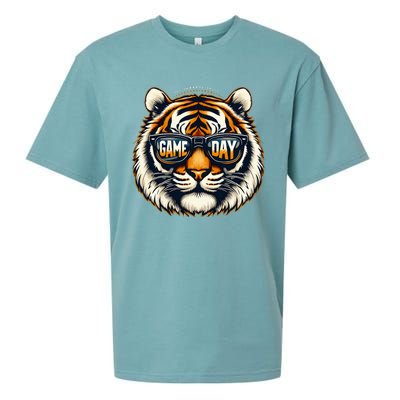 Game Day Thanksgiving Tiger Cool Touchdown American Football Sueded Cloud Jersey T-Shirt