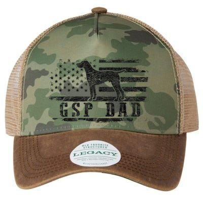 Gsp Dad Usa American Flag German Shorthaired Pointer Dog Legacy Tie Dye Trucker Hat