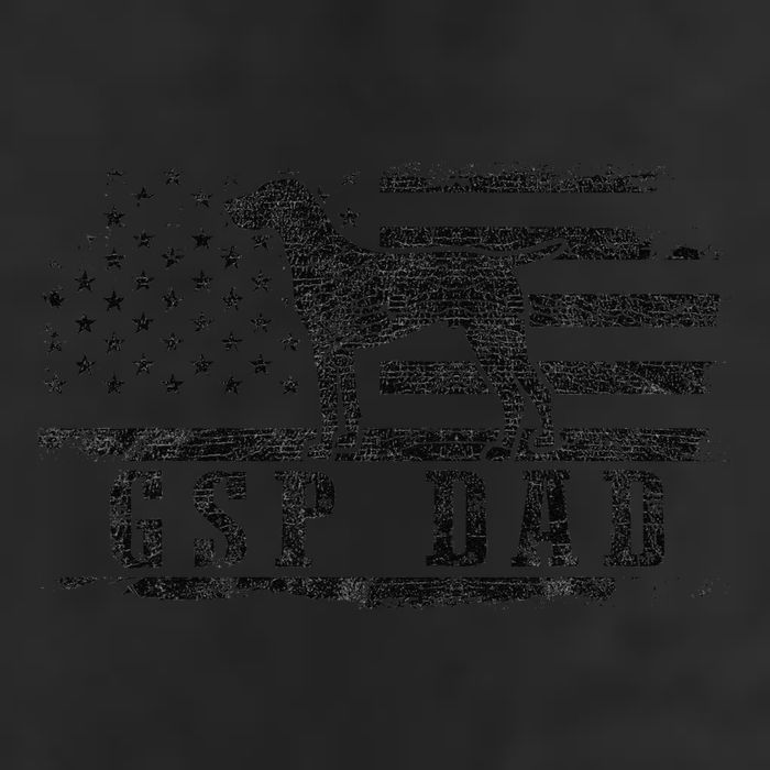 Gsp Dad Usa American Flag German Shorthaired Pointer Dog Garment-Dyed Fleece Hoodie