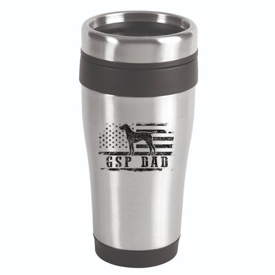 Gsp Dad Usa American Flag German Shorthaired Pointer Dog 16oz Travel Tumbler