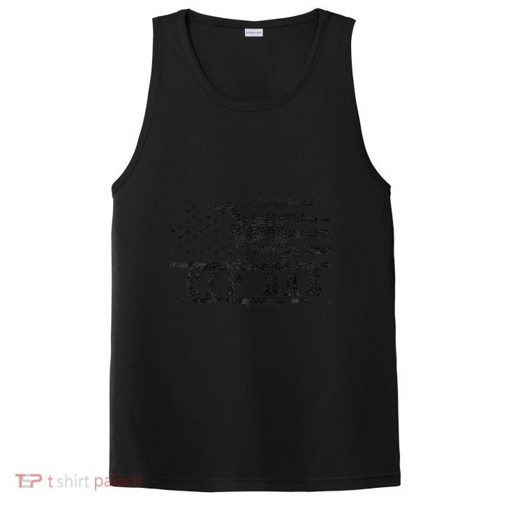 Gsp Dad Usa American Flag German Shorthaired Pointer Dog PosiCharge Competitor Tank