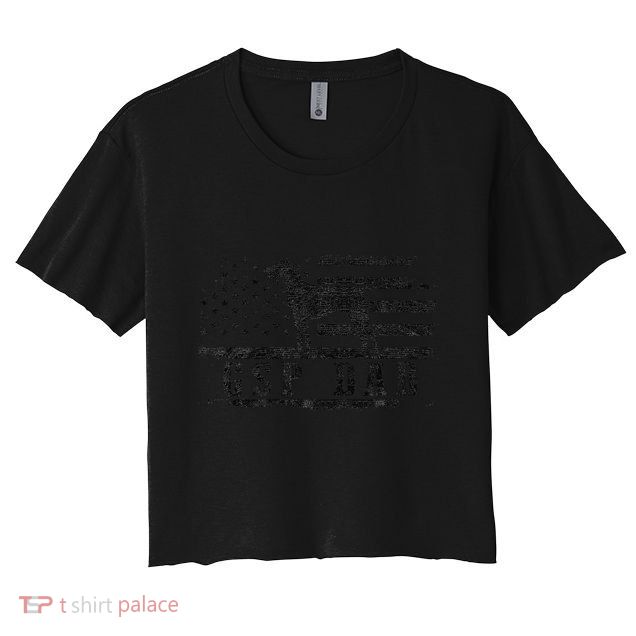 Gsp Dad Usa American Flag German Shorthaired Pointer Dog Crop Top