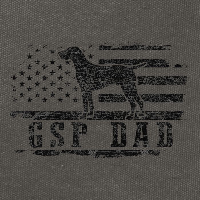 Gsp Dad Usa American Flag German Shorthaired Pointer Dog Cotton Canvas Backpack