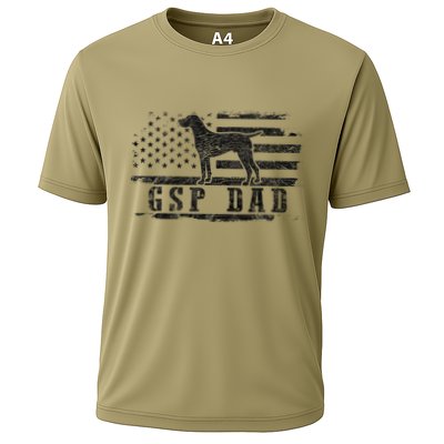 Gsp Dad Usa American Flag German Shorthaired Pointer Dog Performance Shirt