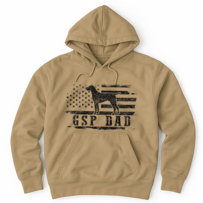 Gsp Dad Usa American Flag German Shorthaired Pointer Dog Hoodie