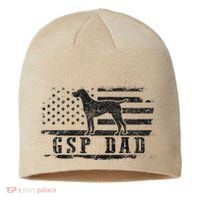Gsp Dad Usa American Flag German Shorthaired Pointer Dog Sustainable Beanie