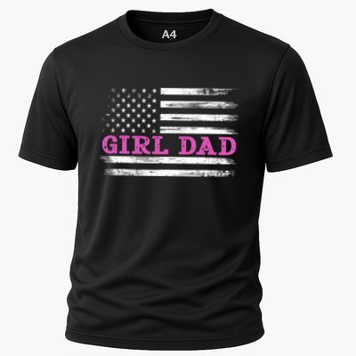 Girl Dad Usa Vintage Flag Cute Fathers Day Gift Performance Shirt