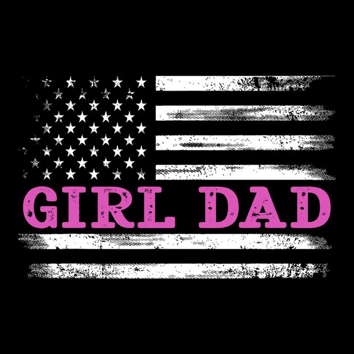 Girl Dad Usa Vintage Flag Cute Fathers Day Gift Performance Shirt