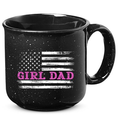 Girl Dad Usa Vintage Flag Cute Fathers Day Gift 15oz Campfire Ceramic Mug