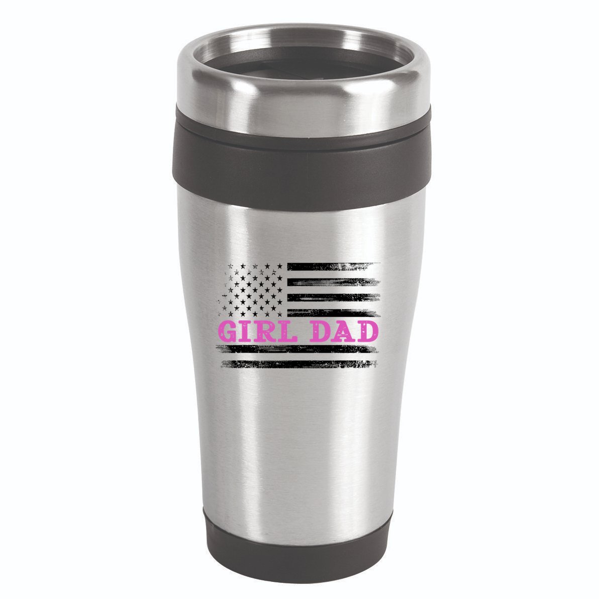 Girl Dad Usa Vintage Flag Cute Fathers Day Gift 16oz Travel Tumbler