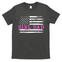 Girl Dad Usa Vintage Flag Cute Fathers Day Gift T-Shirt