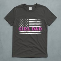 Girl Dad Usa Vintage Flag Cute Fathers Day Gift T-Shirt