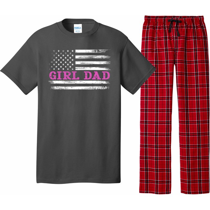 Girl Dad Usa Vintage Flag Cute Fathers Day Gift Pajama Set