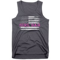 Girl Dad Usa Vintage Flag Cute Fathers Day Gift Tank Top