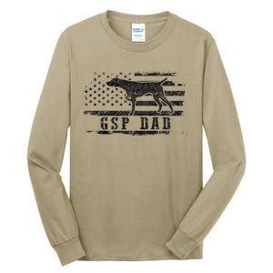 Gsp Dad Usa American Flag German Shorthaired Pointer Dog Tall Long Sleeve T-Shirt