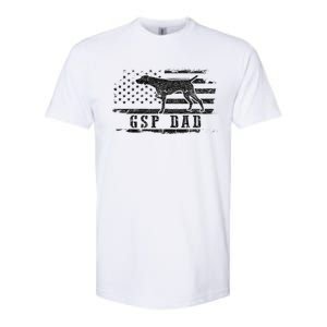 Gsp Dad Usa American Flag German Shorthaired Pointer Dog Softstyle CVC T-Shirt