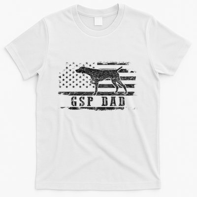 Gsp Dad Usa American Flag German Shorthaired Pointer Dog T-Shirt
