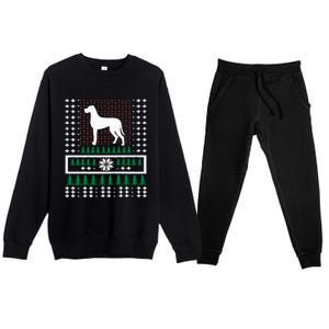 Great Dane Ugly Christmas Premium Crewneck Sweatsuit Set