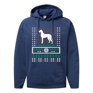 Great Dane Ugly Christmas Performance Fleece Hoodie