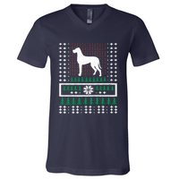 Great Dane Ugly Christmas V-Neck T-Shirt