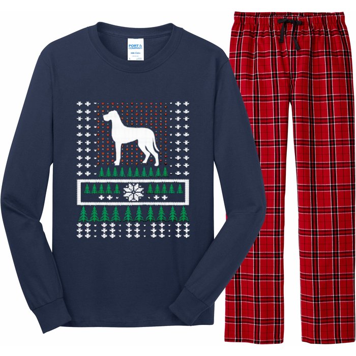 Great Dane Ugly Christmas Long Sleeve Pajama Set