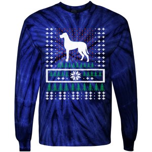 Great Dane Ugly Christmas Tie-Dye Long Sleeve Shirt