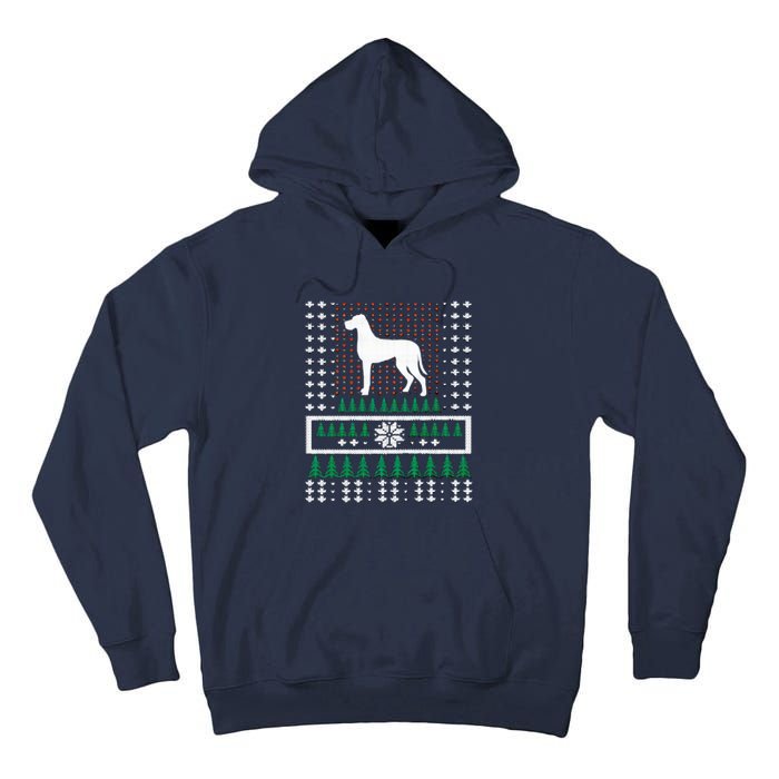 Great Dane Ugly Christmas Tall Hoodie