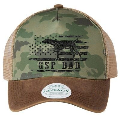 Gsp Dad Usa American Flag German Shorthaired Pointer Dog Legacy Tie Dye Trucker Hat