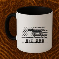 Gsp Dad Usa American Flag German Shorthaired Pointer Dog Mug
