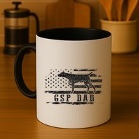Gsp Dad Usa American Flag German Shorthaired Pointer Dog Mug