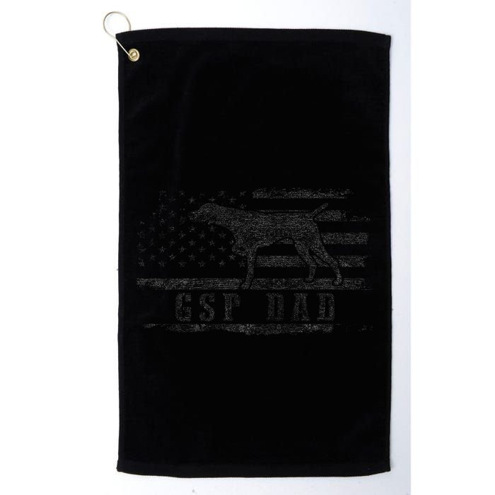 Gsp Dad Usa American Flag German Shorthaired Pointer Dog Golf Towel