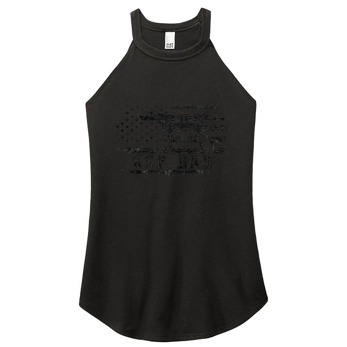 Gsp Dad Usa American Flag German Shorthaired Pointer Dog Women's Perfect Tri Rocker Tank